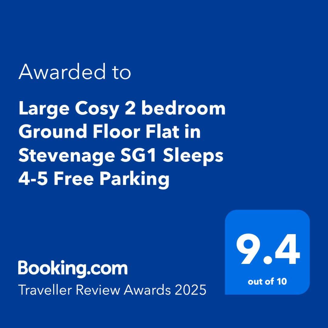Large Cosy 2 Bedroom Ground Floor Flat In Stevenage Sg1 Sleeps 4-5 Free Parking Εξωτερικό φωτογραφία